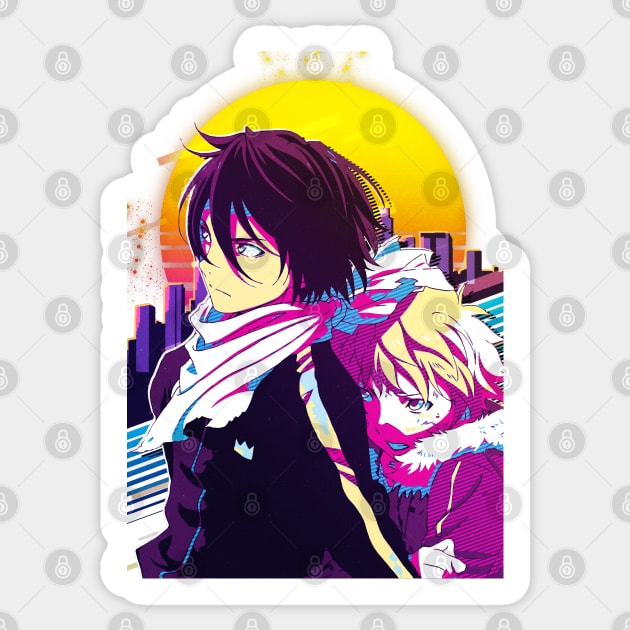 Noragami Yato and Yukine Sticker by 80sRetro